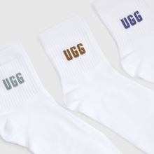 UGG Quinlin Logo Ankle Sock 3 Pack in Multi UGG Quinlin Logo Ankle Sock 3 Pack,2 of 4