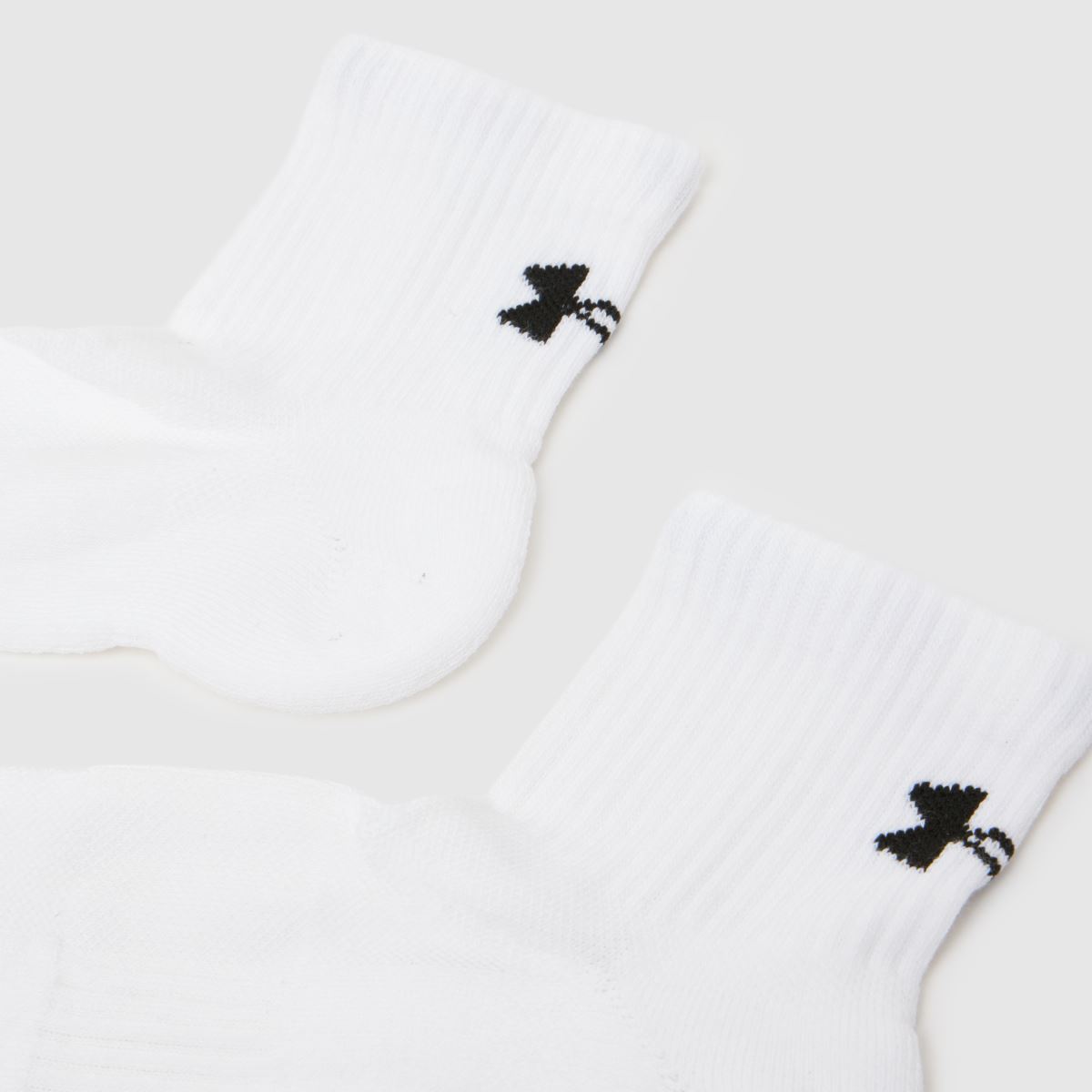 Under Armour Tech Quarter Socks 3 Pack in White Under Armour Tech Quarter Socks 3 Pack 1
