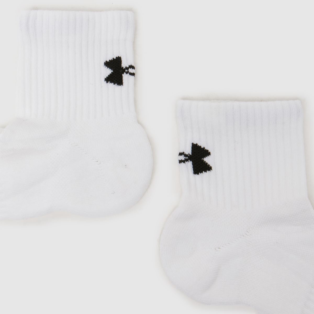 Under Armour Tech Quarter Socks 3 Pack in White Under Armour Tech Quarter Socks 3 Pack 7