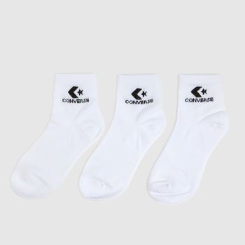 Converse White Ankle Socks 3 Pack Socks