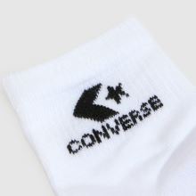 Converse Ankle Socks 3 Pack in White Converse Ankle Socks 3 Pack,4 of 4