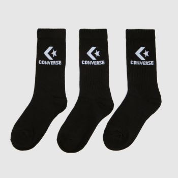 Converse Black Crew Socks 3 Pack Socks