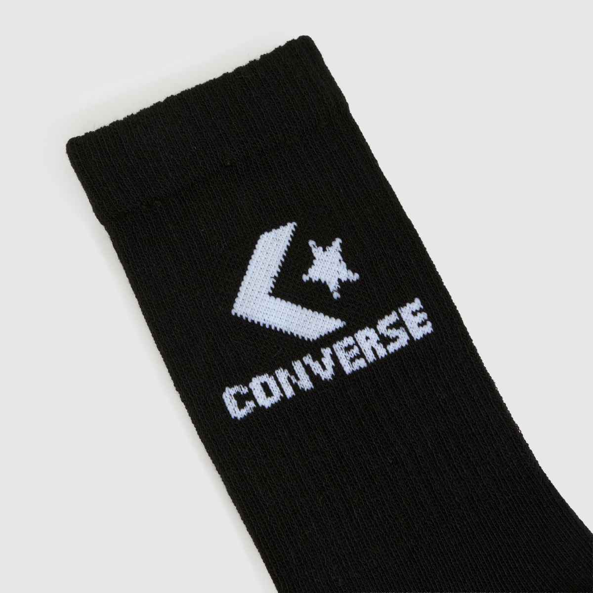 Converse Crew Socks 3 Pack in Black Converse Crew Socks 3 Pack 7