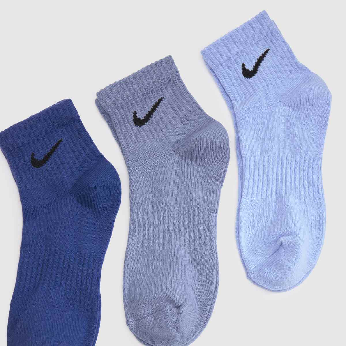 Nike Everyday Ankle Sock 3 Pack in Pale Blue Multi Nike Everyday Ankle Sock 3 Pack 1