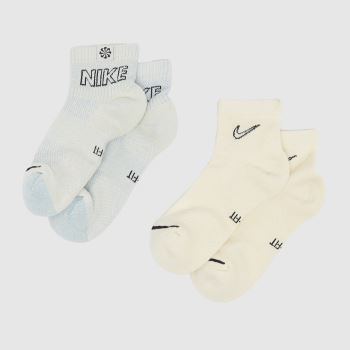 Nike Multi Everyday Ankle Socks 2 Pack Socks