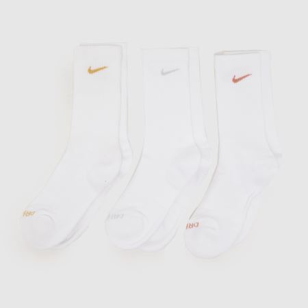 white nike socks with orange swoosh