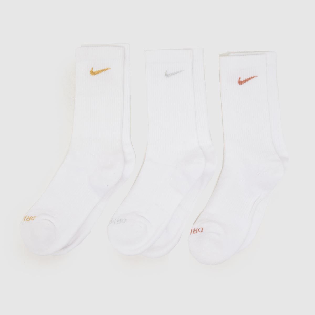 White Multi Nike Everyday Plus Crew Socks 3PK Socks schuh
