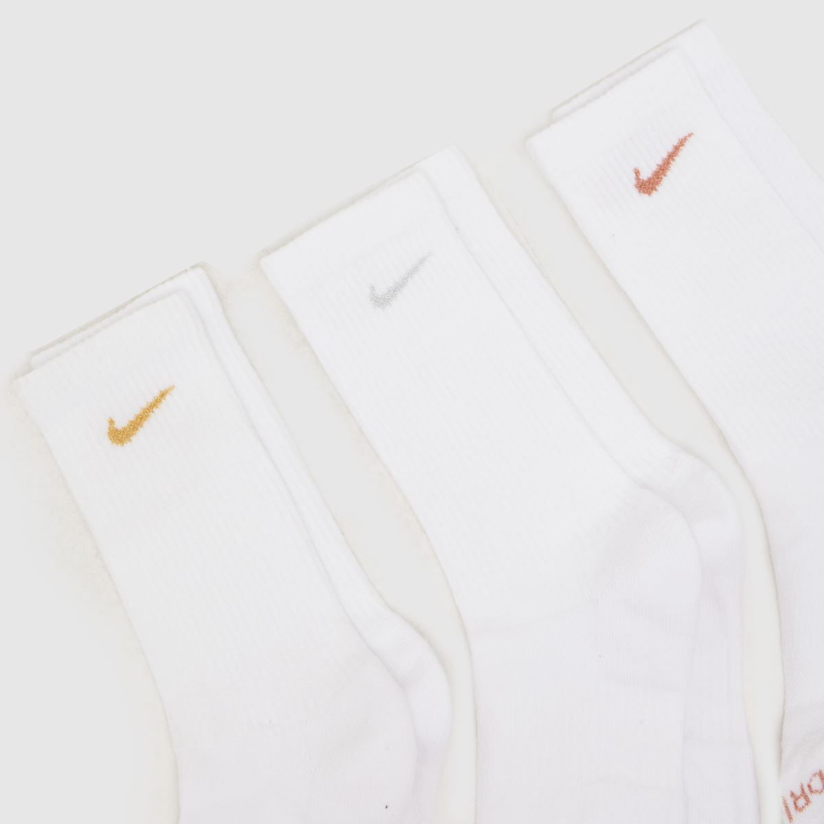 Nike Everyday Plus Crew Socks 3PK in White Multi Nike Everyday Plus Crew Socks 3PK 1