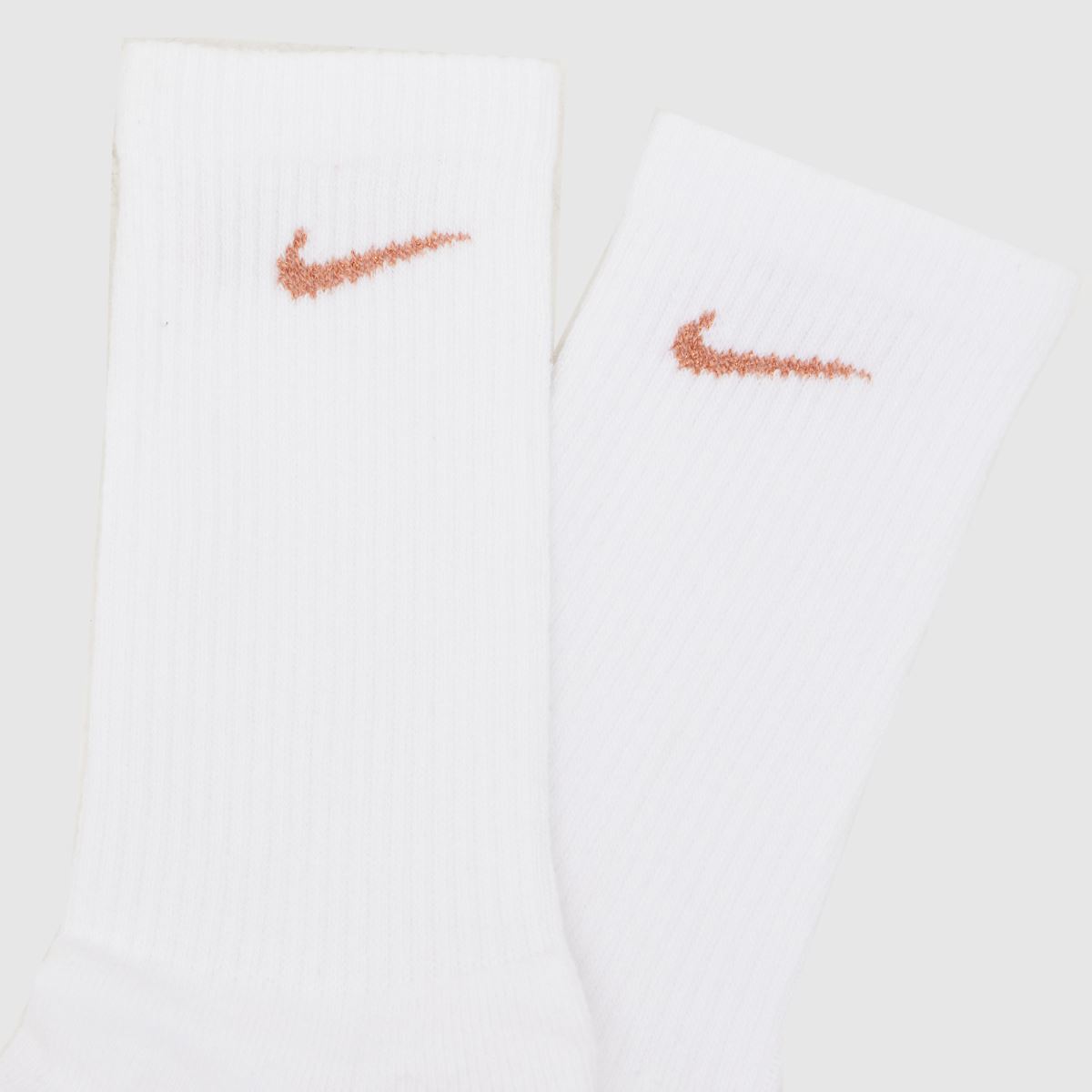 white nike socks with orange swoosh
