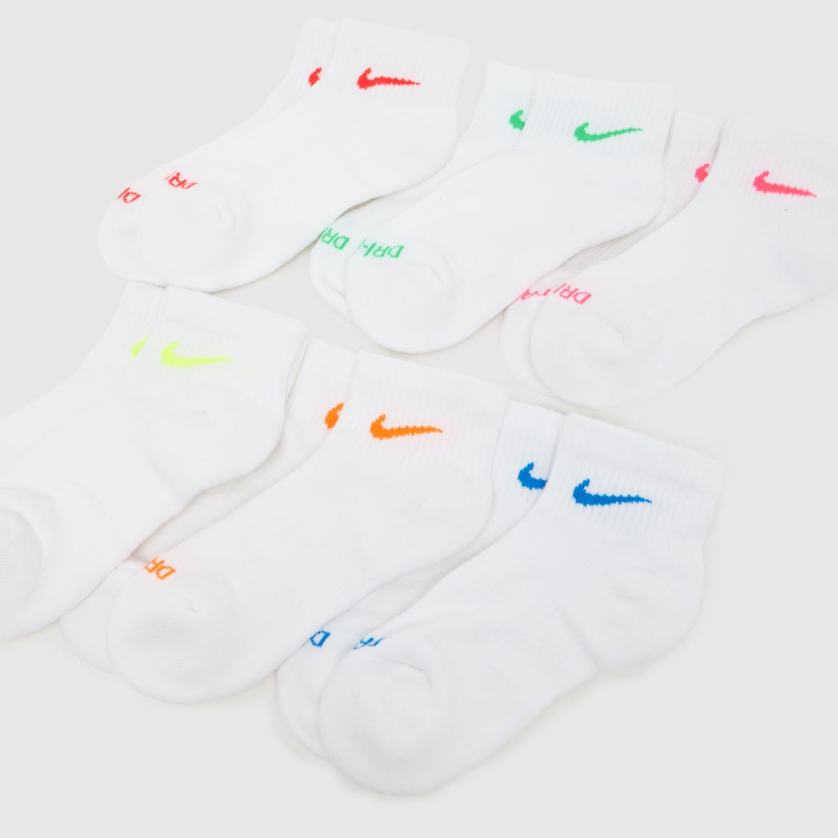 Nike Everyday Ankle Socks 6 PK in Multi Nike Everyday Ankle Socks 6 PK 4