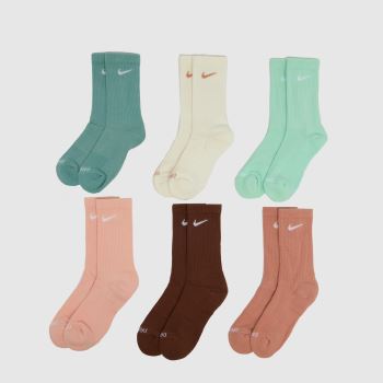 Nike Multi Everyday Plus Crew Sock 6 Pack Socks