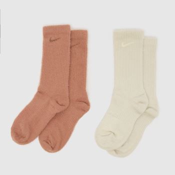 Nike Off-White Multi Cozy Crew Sock 2 PK Socks