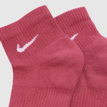 Nike Everyday Ankle Sock 3PK in Pink Multi Nike Everyday Ankle Sock 3PK,3 of 4