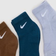 Nike Everyday Ankle Sock 3PK in Multi Nike Everyday Ankle Sock 3PK,2 of 4