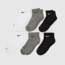 Nike Everyday Ankle Sock 6 PK in Black & Grey Nike Everyday Ankle Sock 6 PK,1 of 4