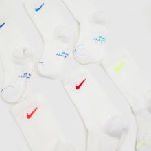Nike Everyday Crew Socks 6PK in White Multi Nike Everyday Crew Socks 6PK,2 of 4