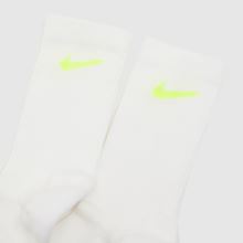 Nike Everyday Crew Socks 6PK in White Multi Nike Everyday Crew Socks 6PK,3 of 4