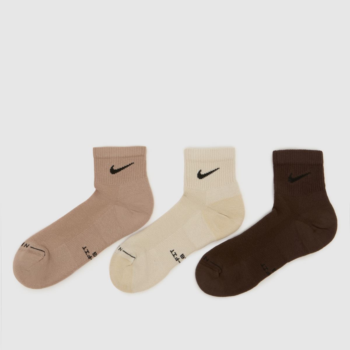 Nike Beige Multi Everyday Ankle Socks 3pk