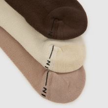 Nike ELEVATED Ankle Socks 3pk in Beige Multi Nike ELEVATED Ankle Socks 3pk,4 of 4