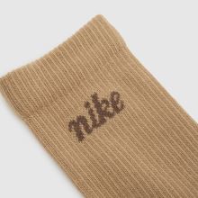 Nike Everyday Crew Socks 3PK in Beige Multi Nike Everyday Crew Socks 3PK,4 of 4