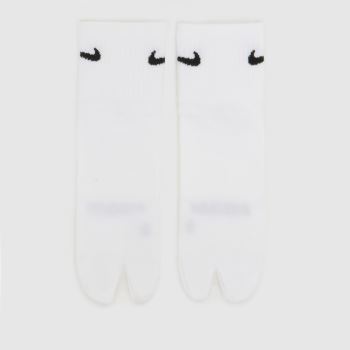 Nike White & Black Split Toe Ankle Socks Socks