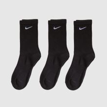 Nike Schwarz-weiß Crew Socks 3pk Nike Crew Socks 3PK,1 von 4