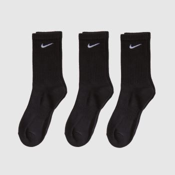 Nike Black & White Crew Socks 3PK Socks