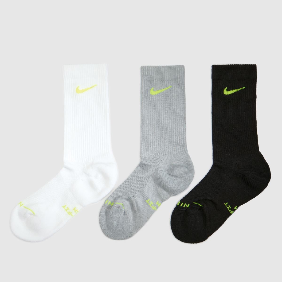 Nike Everday Crew Socks 3PK in Black Multi Nike Everday Crew Socks 3PK