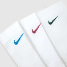 Nike Metallic Crew Socks 6PK in White Multi Nike Metallic Crew Socks 6PK,3 of 4