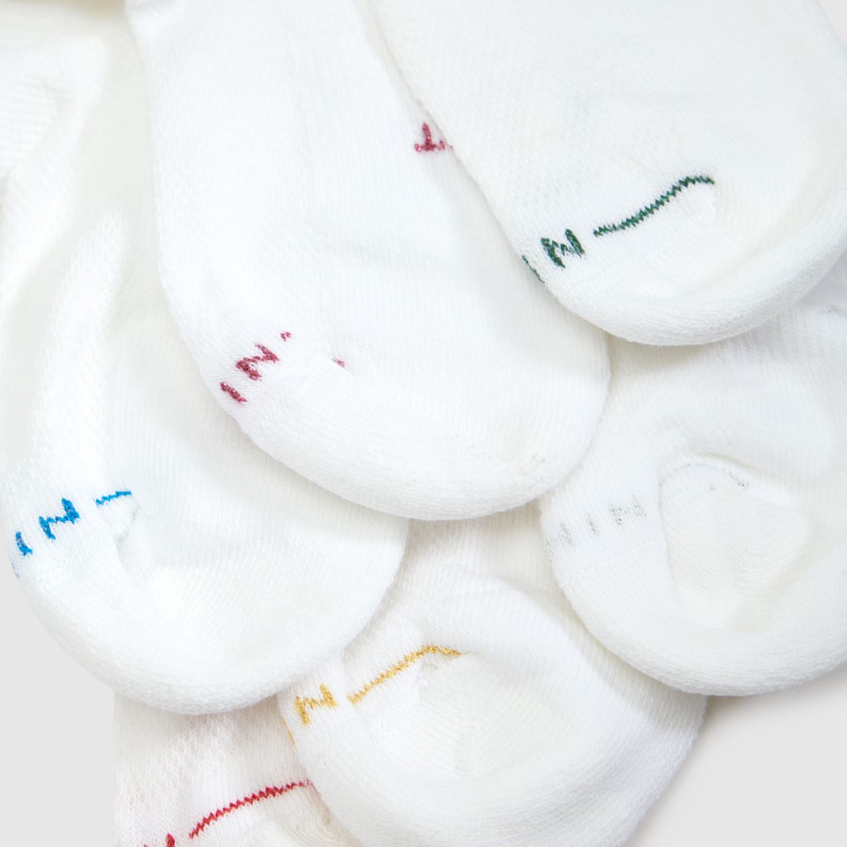 Nike Metallic Crew Socks 6PK in White Multi Nike Metallic Crew Socks 6PK 7