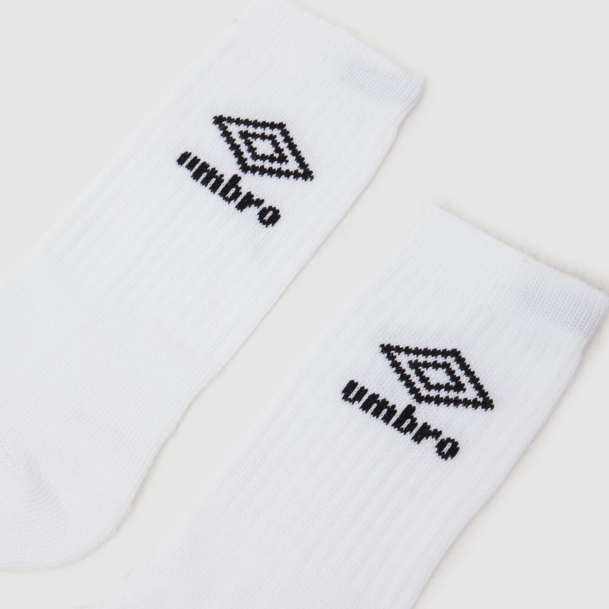 UMBRO Sports Crew Sock 3 Pack in White & Black UMBRO Sports Crew Sock 3 Pack 1