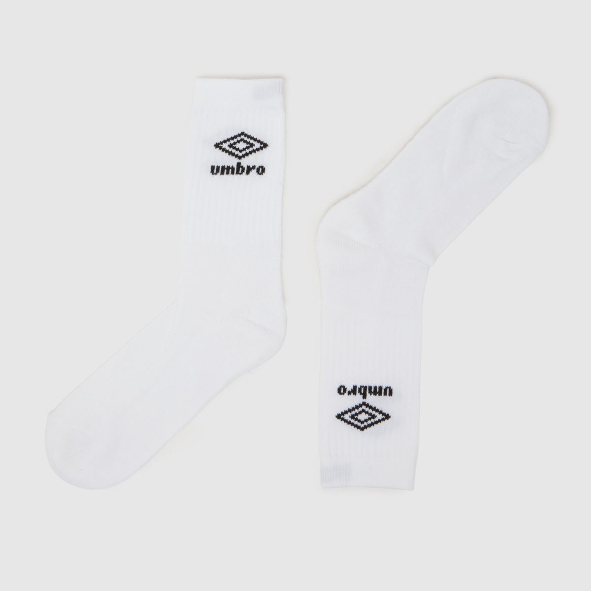 UMBRO Sports Crew Sock 3 Pack in White & Black UMBRO Sports Crew Sock 3 Pack 7