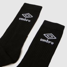 UMBRO Sports Crew Sock 3 Pack in Black & White UMBRO Sports Crew Sock 3 Pack,2 of 4