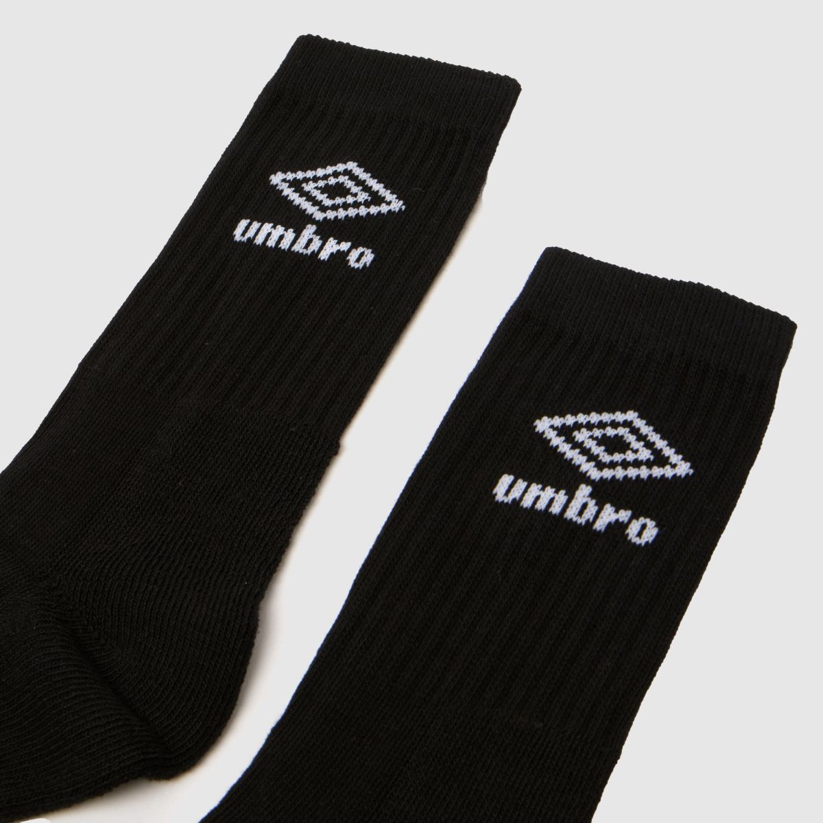 UMBRO Sports Crew Sock 3 Pack in Black & White UMBRO Sports Crew Sock 3 Pack 1