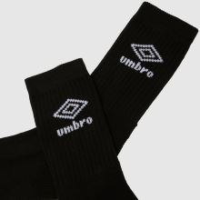 UMBRO Sports Crew Sock 3 Pack in Black & White UMBRO Sports Crew Sock 3 Pack,3 of 4