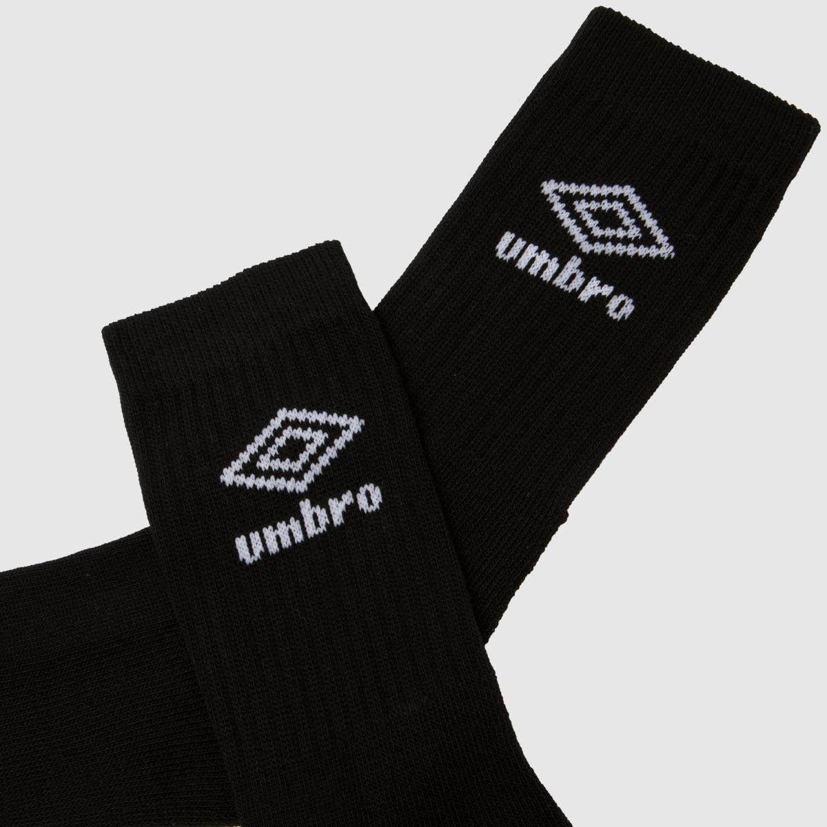 UMBRO Sports Crew Sock 3 Pack in Black & White UMBRO Sports Crew Sock 3 Pack 4