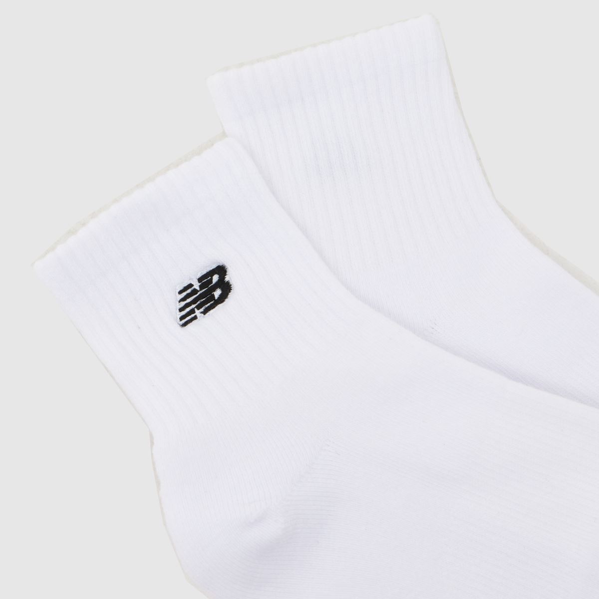 New Balance Patch Logo Ankle Socks 3PK in White New Balance Patch Logo Ankle Socks 3PK 4