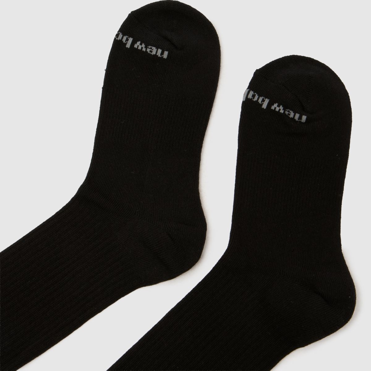 New Balance Patch Logo Crew Socks 3 Pack in Black New Balance Patch Logo Crew Socks 3 Pack 4