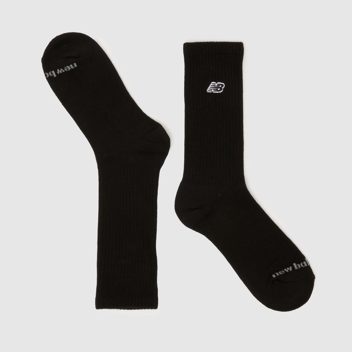 New Balance Patch Logo Crew Socks 3 Pack in Black New Balance Patch Logo Crew Socks 3 Pack 7