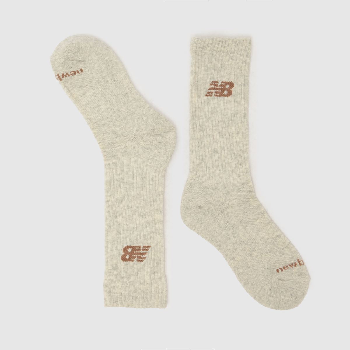 New Balance Everyday Crew Socks 3 Pack in Beige Multi New Balance Everyday Crew Socks 3 Pack 4