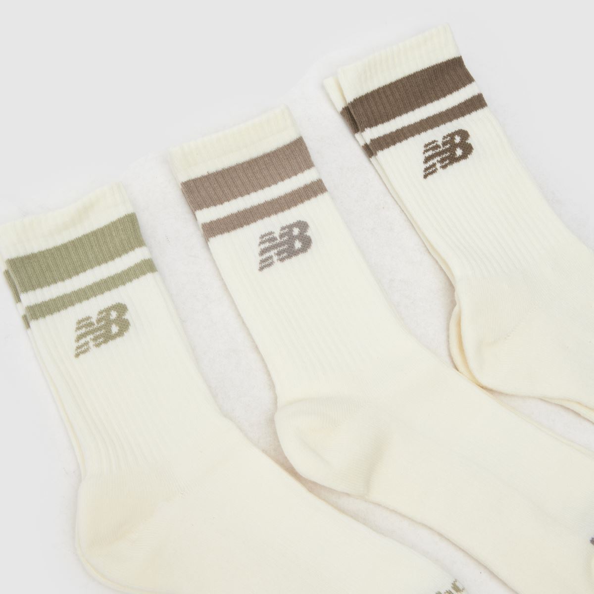 Unisex Stripe Middle Socks- Beige