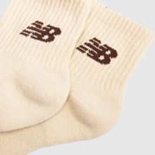 New Balance Everyday Ankle Socks 3PK in Beige Multi New Balance Everyday Ankle Socks 3PK,3 of 4