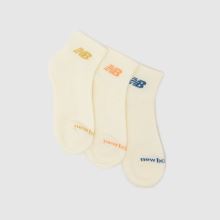 New Balance Everyday Ankle Socks 3 PK in Off-White Multi New Balance Everyday Ankle Socks 3 PK,2 of 4