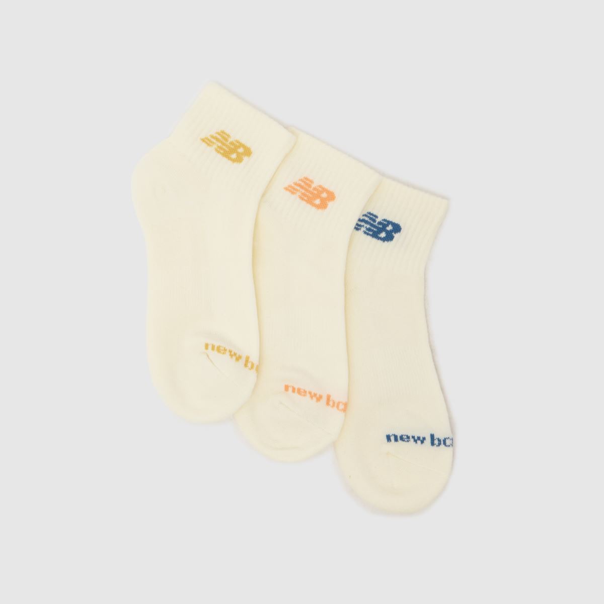 New Balance Everyday Ankle Socks 3 PK in Off-White Multi New Balance Everyday Ankle Socks 3 PK 1