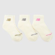 New Balance Ankle Knit Logo Socks 3PK in Multi New Balance Ankle Knit Logo Socks 3PK,1 of 4