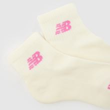 New Balance Ankle Knit Logo Socks 3PK in Multi New Balance Ankle Knit Logo Socks 3PK,3 of 4
