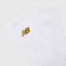 New Balance Mid Calf Embroidered Socks 6PK in White Multi New Balance Mid Calf Embroidered Socks 6PK,3 of 4