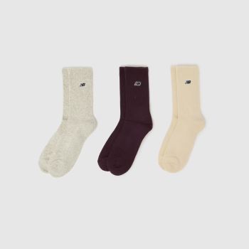 New Balance Multi Patch Logo Crew Socks 3 Pack Socks