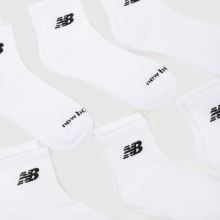 New Balance Ankle Socks 6PK in White & Black New Balance Ankle Socks 6PK,2 of 4