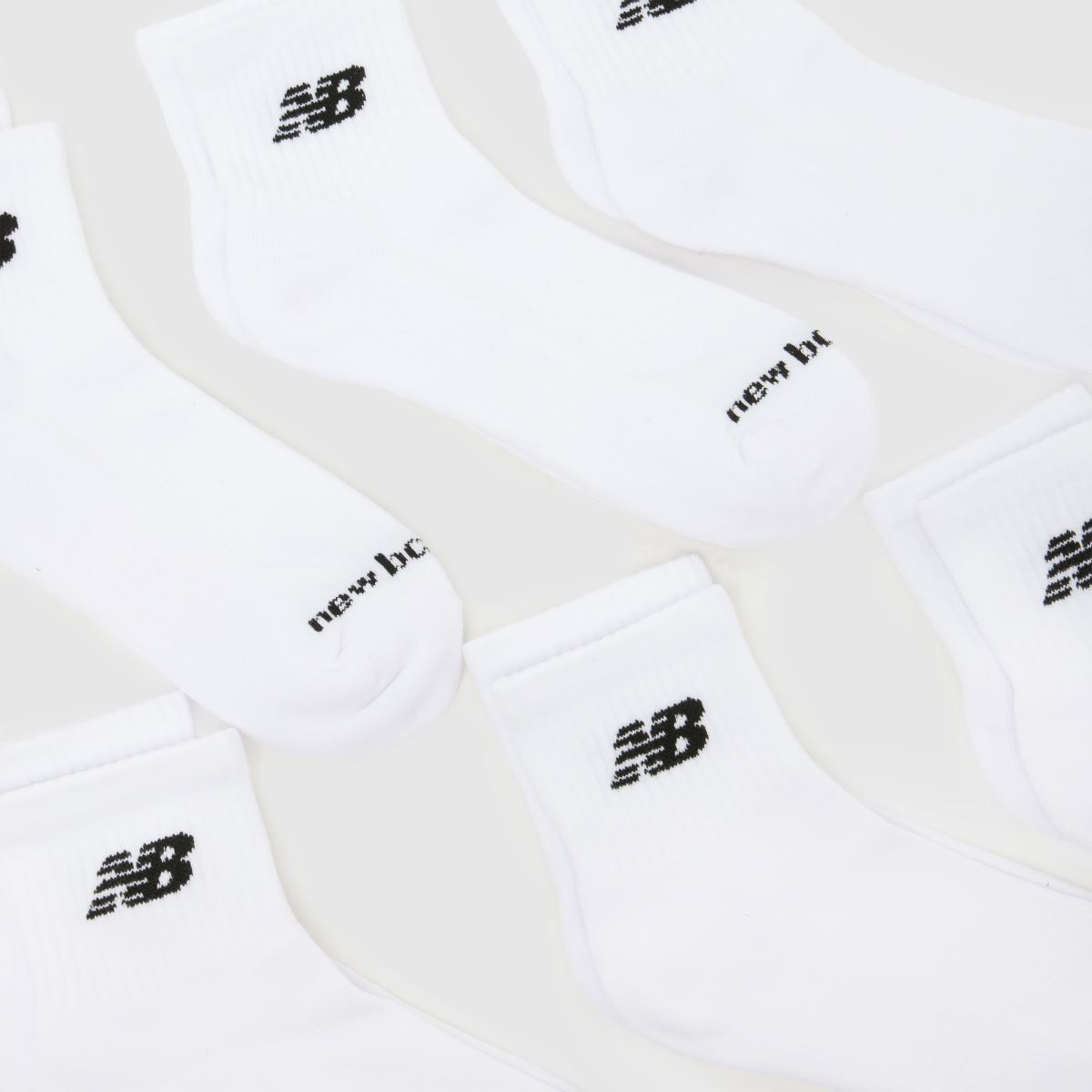 New Balance Ankle Socks 6PK in White & Black New Balance Ankle Socks 6PK 1